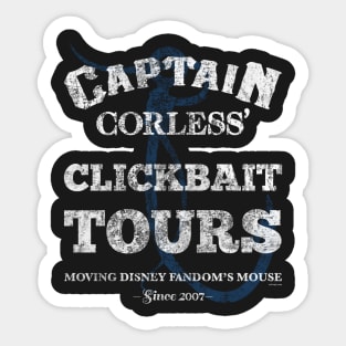 Captain Corless' Clickbait Tours - WDWNT.com Sticker